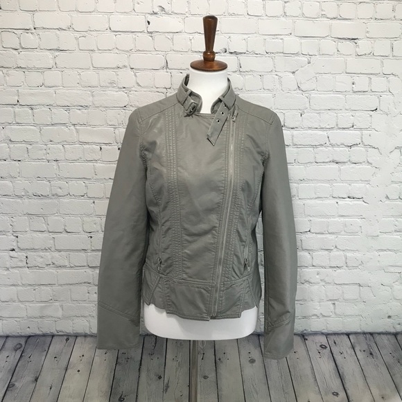 Black Rivet Vegan Leather Scuba Jacket - Picture 4 of 6